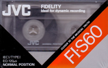 Compact Cassette JVC FI-S 60 "F1-S60A" Type I Normal 1990 North America