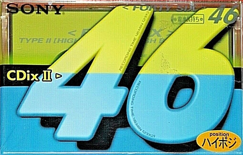 Compact Cassette Sony CDix II 46 "C-46CDX2E" Type II Chrome 1997 Japan