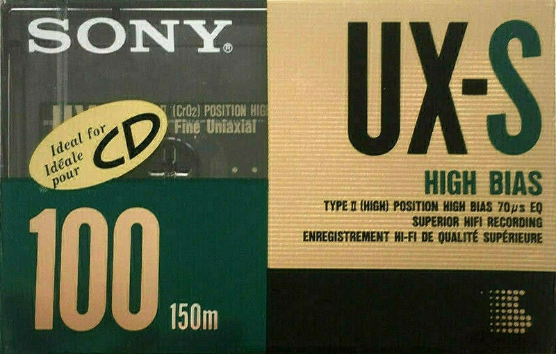 Compact Cassette Sony UX-S 100 Type II Chrome 1990 North America