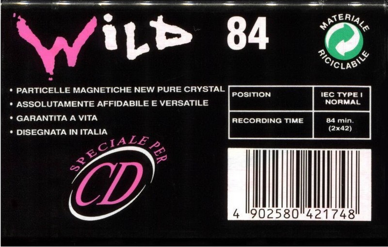 Compact Cassette Maxell Wild 84 Type I Normal 1992 Europe