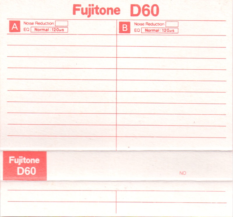Compact Cassette Fujitone 60 Type I Normal USA