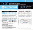 Compact Cassette Hitachi DL 90 Type I Normal 1990 Europe