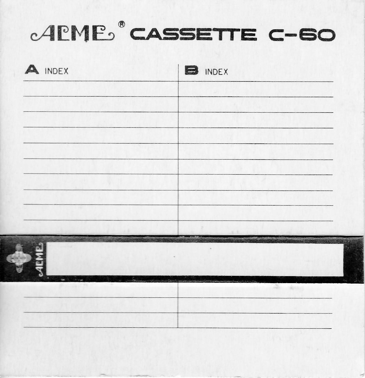 Compact Cassette: Acme  - MS 400 60