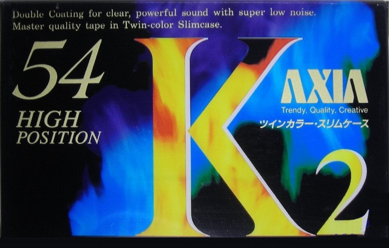 Compact Cassette AXIA K2 54 "K2A 54" Type II Chrome 1993 Japan