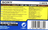Compact Cassette Sony EF 90 "C-90EFB" Type I Normal 1999 Worldwide