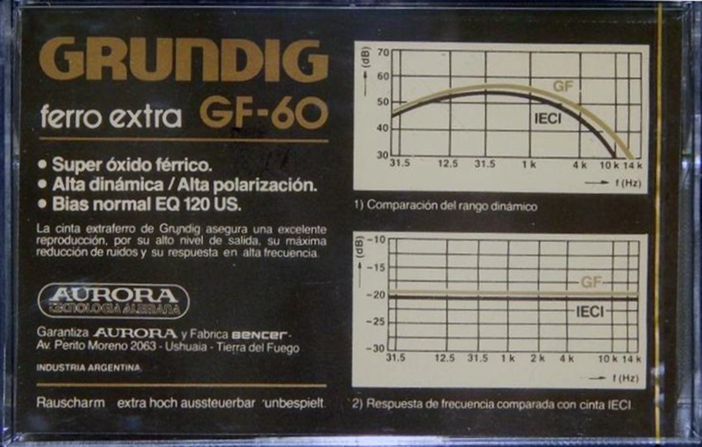 Compact Cassette Grundig GF 60 Type I Normal 1991 Latin America