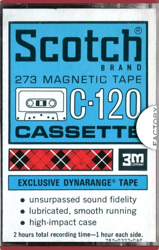 Compact Cassette Scotch 273 120 "Dynarange" Type I Normal 1970 USA