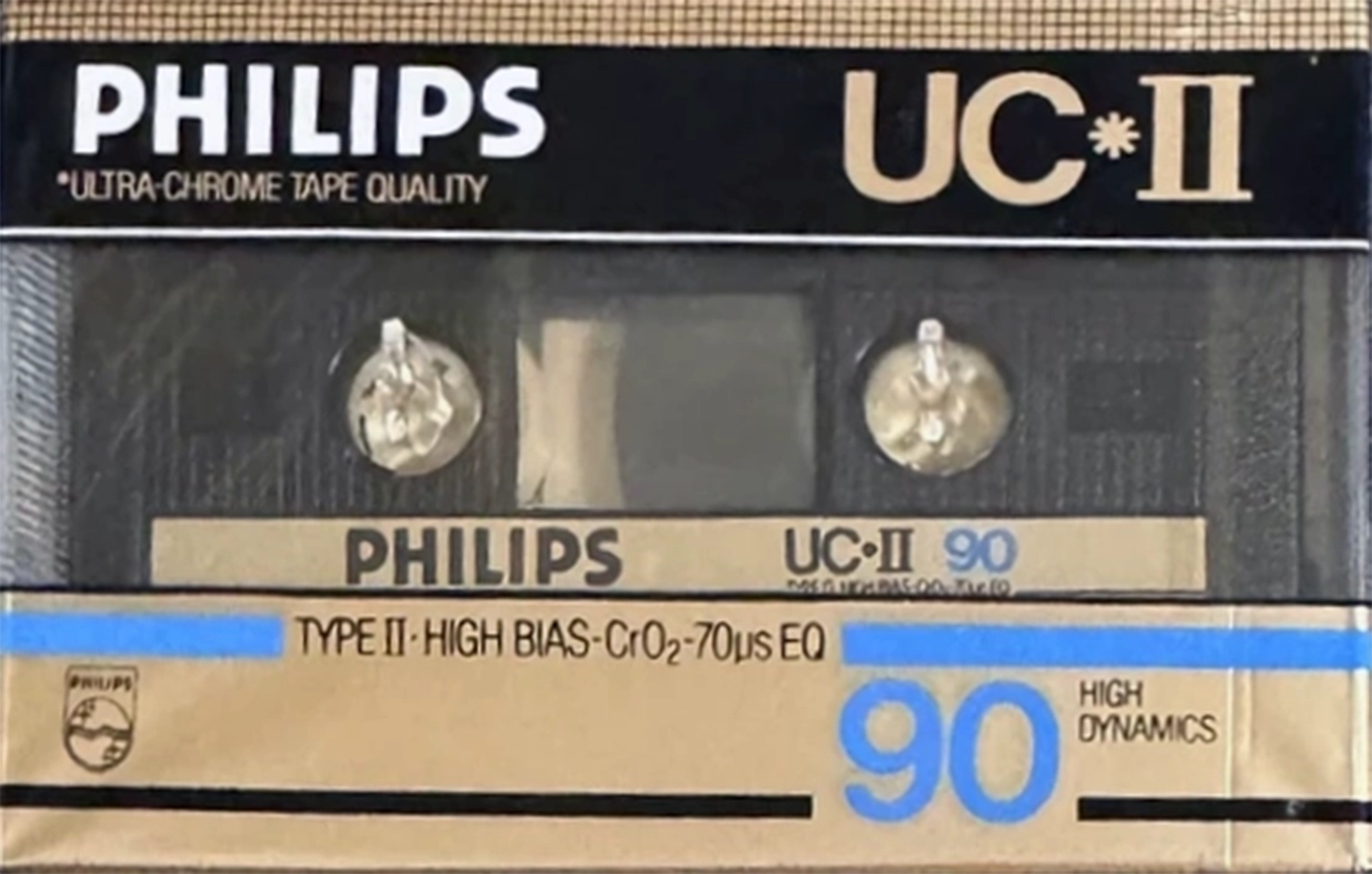 Compact Cassette Philips UC II 90 Type II Chrome 1984 Europe