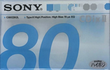 Compact Cassette Sony CDix II 80 "C80CDX2L" Type II Chrome 2001 Japan