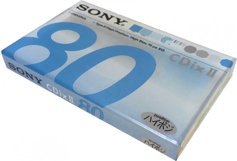Compact Cassette Sony CDix II 80 "C80CDX2L" Type II Chrome 2001 Japan