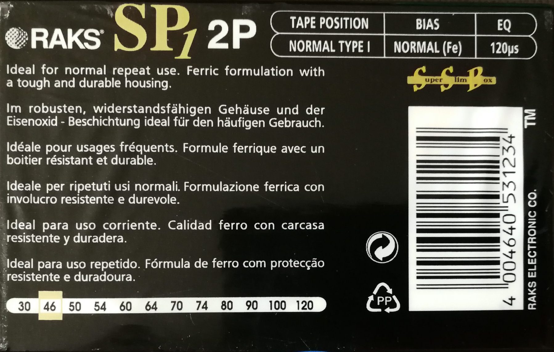 2 pack RAKS SP 1 46 Type I Normal 1998 Europe