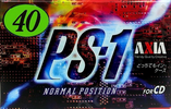 Compact Cassette AXIA PS-I / PS-1 40 "PS1J 40" Type I Normal 1997 Japan