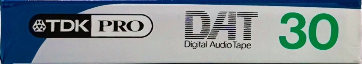Digital Audio Tape TDK 30 "DA-RPRO30AX" Type IV Metal 1996 North America