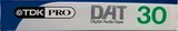Digital Audio Tape TDK 30 "DA-RPRO30AX" Type IV Metal 1996 North America