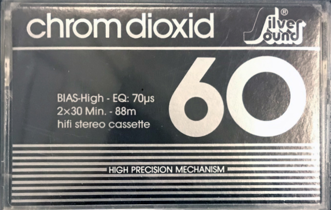 Compact Cassette Silver Sound 60 Type II Chrome 1987 Germany