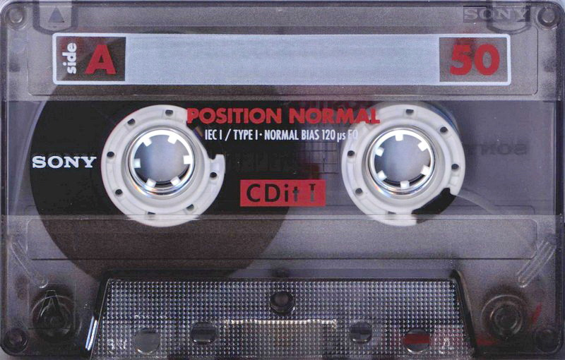 Compact Cassette Sony CDit I 50 "C-50CDIT1A" Type I Normal 1992 Europe