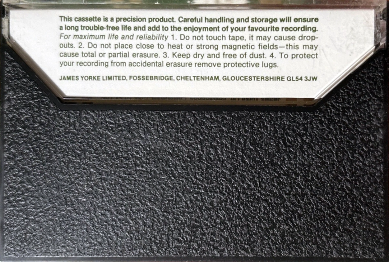Compact Cassette James Yorke Super Grade 90 Type I Normal UK