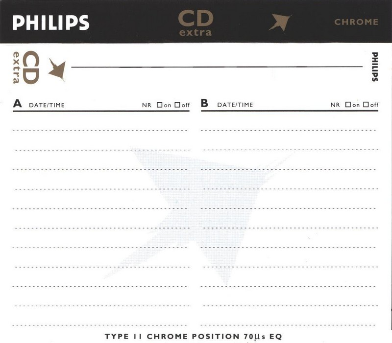 Compact Cassette Philips CD Extra 90 Type II Chrome 1997 Europe