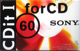 Compact Cassette Sony CDit I 60 "C-60CDIT1B" Type I Normal 1996 Europe