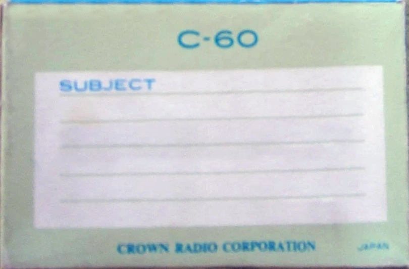 Compact Cassette Crown / Crown Radio Corporation 60 Type I Normal 1968 Japan