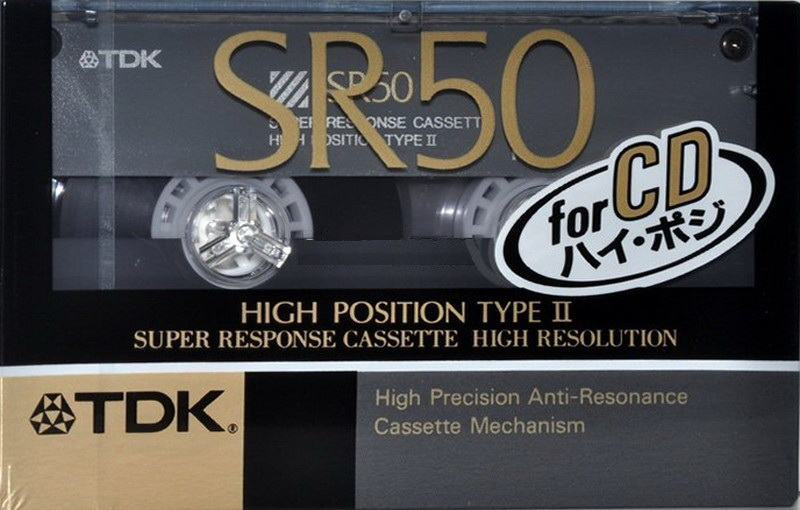 Compact Cassette TDK SR 50 "SR-50K" Type II Chrome 1989 Japan