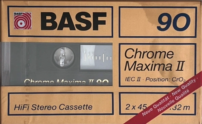 Compact Cassette BASF Chrome Maxima II 90 Type II Chrome 1988 North America