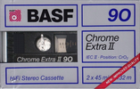 Compact Cassette BASF Chrome Extra II 90 Type II Chrome 1988 Europe