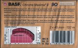 Compact Cassette BASF Chrome Maxima II 90 Type II Chrome 1988 North America