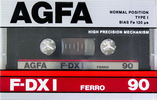 Compact Cassette AGFA F-DX I 90 Type I Normal 1987 Europe