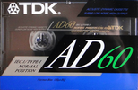Compact Cassette TDK AD 60 "AD-60ES" Type I Normal 1990 Europe