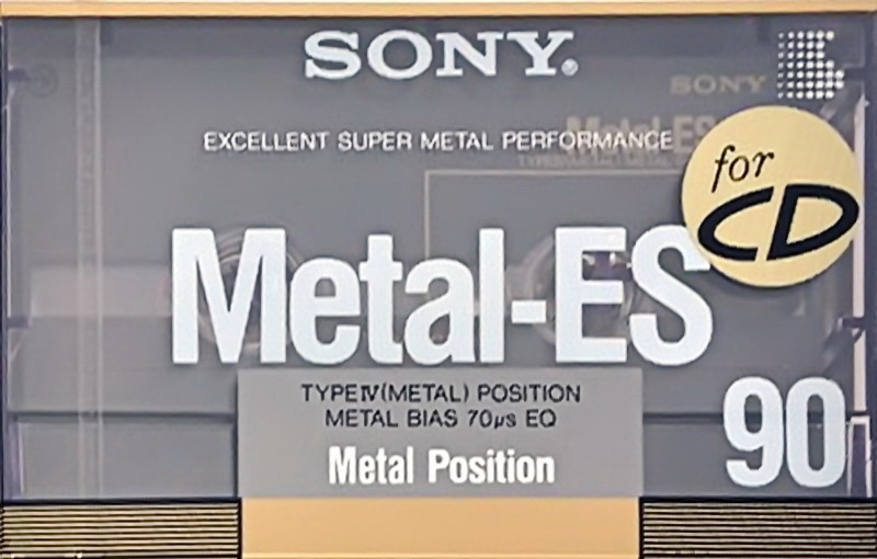 Compact Cassette Sony Metal-ES 90 Type IV Metal 1988 Japan