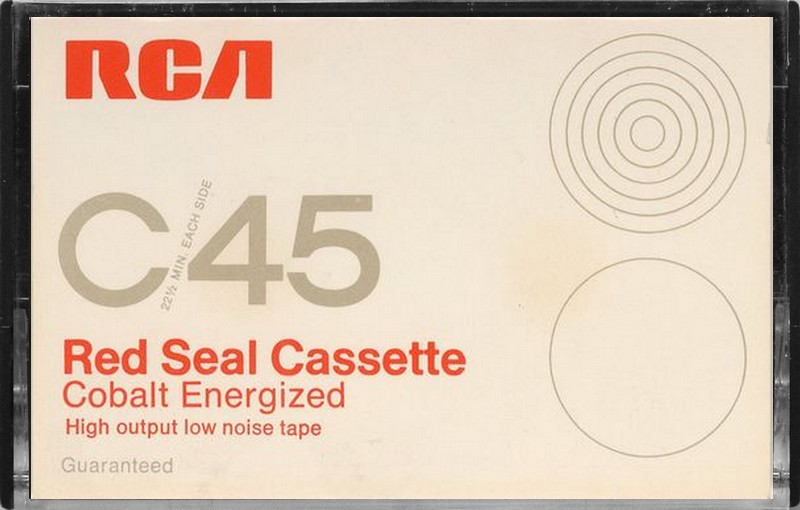 Compact Cassette RCA Red Seal 45 Type I Normal USA