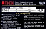 Video8, Hi8, Digital8 Ricoh 60 "E6-60" Type IV Metal North America