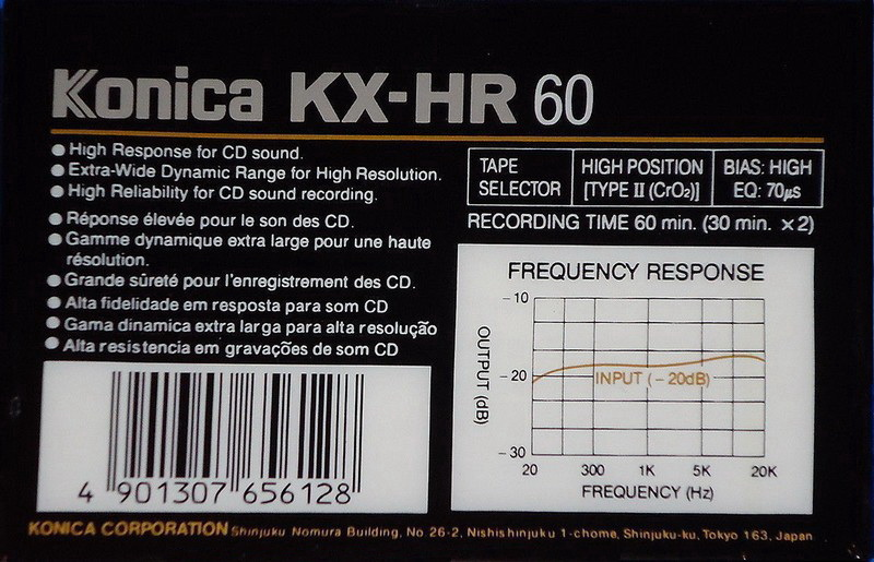 Compact Cassette: Saehan Konica - KX-HR 60