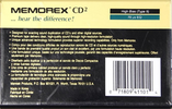 Compact Cassette Memorex CD 2 110 Type II Chrome 1995 Canada, USA
