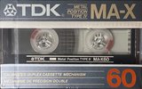 Compact Cassette TDK MA-X 60 Type I Normal 1986 North America