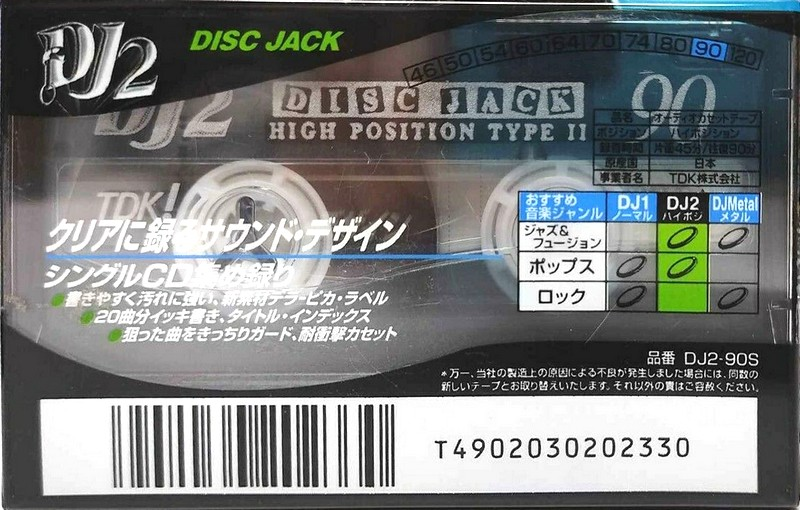 Compact Cassette: TDK  - DJ2 90