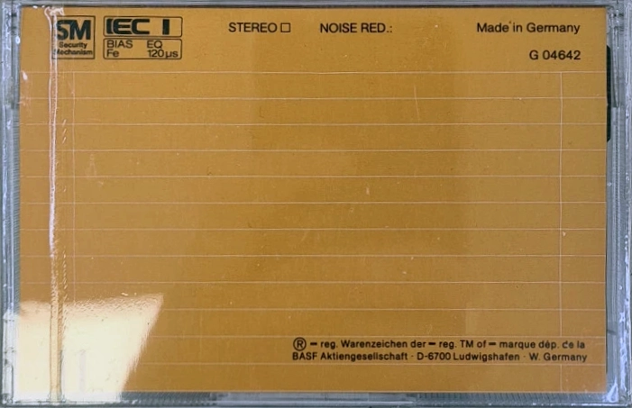 Compact Cassette BASF LH Extra I 60 Type I Normal 1981 Europe