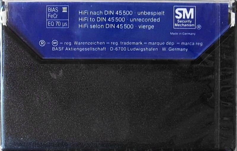 Compact Cassette BASF Ferrochrom 60 Type III Ferro Chrome 1979 Europe