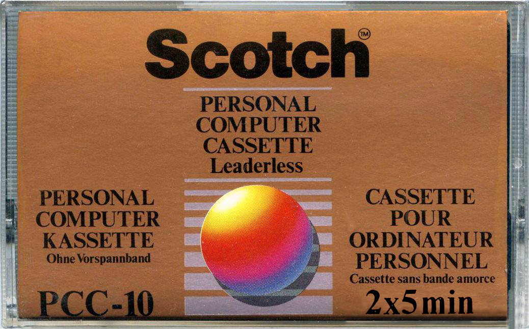 Compact Cassette Scotch 10 "PCC" Computer Cassette 1983 Europe