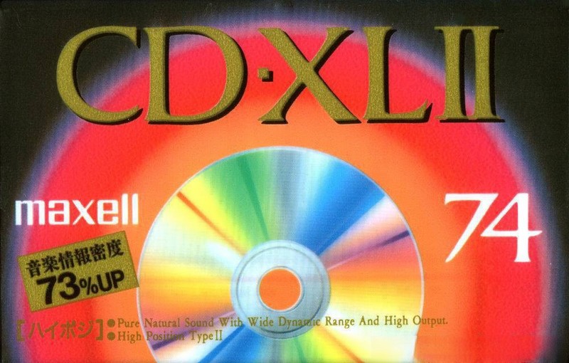 Compact Cassette Maxell CD-XL 74 "CDXL2-74" Type II Chrome 1992 Japan