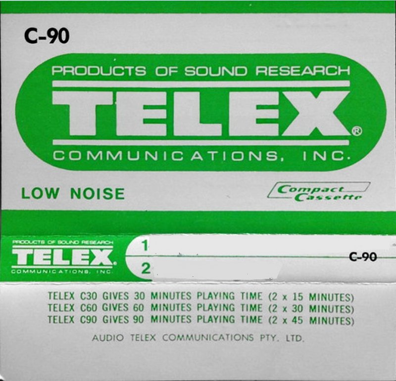 Compact Cassette Telex 90 Type I Normal 1979 Australia