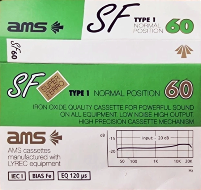 Compact Cassette AMS SF 60 Type I Normal Unknown Country