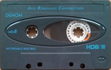 Compact Cassette Denon HD6 90 "HD6-90TE" Type II Chrome 1992 North America