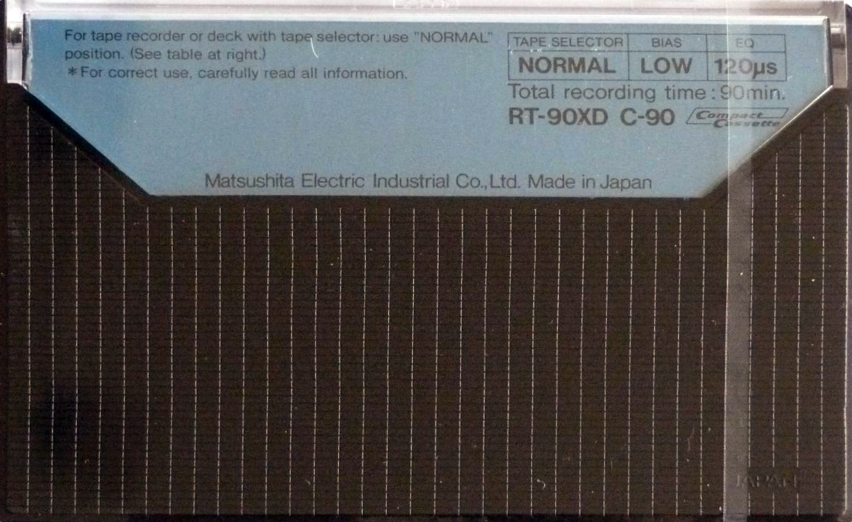 Compact Cassette Technics XD 90 "RT-90XD" Type I Normal 1979 Europe