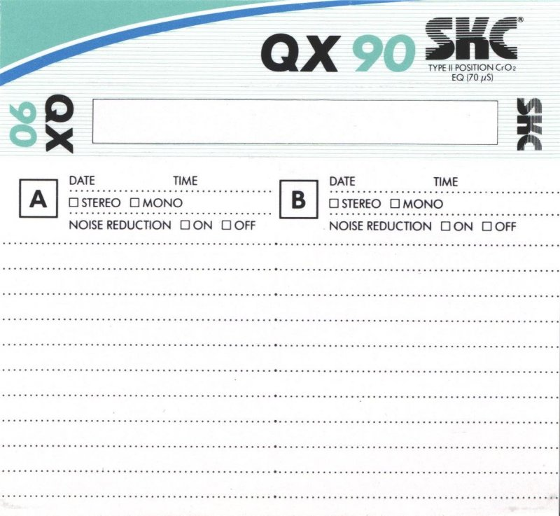 Compact Cassette SKC QX 90 Type II Chrome 1987 Europe