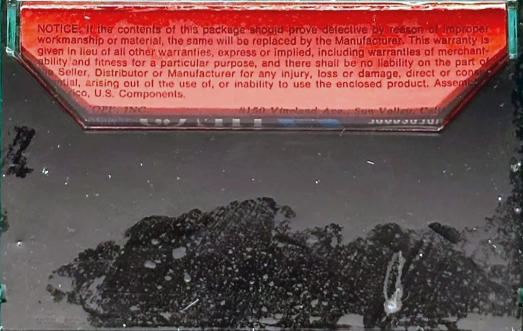 Compact Cassette Superscope HF 92 Type I Normal 1975 USA