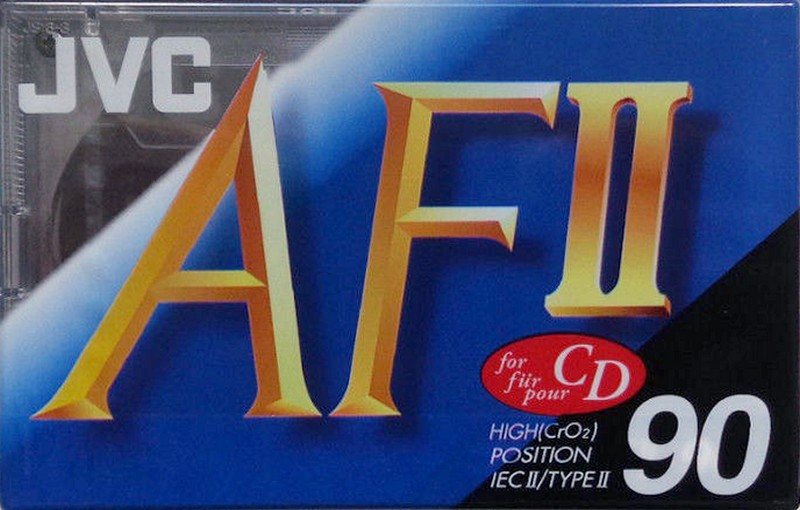 Compact Cassette JVC AFII 90 "AF2-90B" Type II Chrome 1992 North America