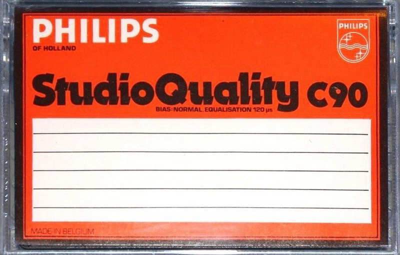 Compact Cassette Philips Studio Quality 90 Type I Normal 1981 Europe
