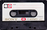 Compact Cassette Sony 60 "C-60FeCr" Type III Ferro Chrome 1976 USA